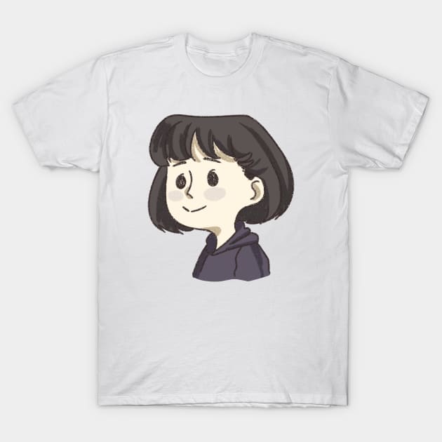 Short hair girl T-Shirt by Ricebowl 